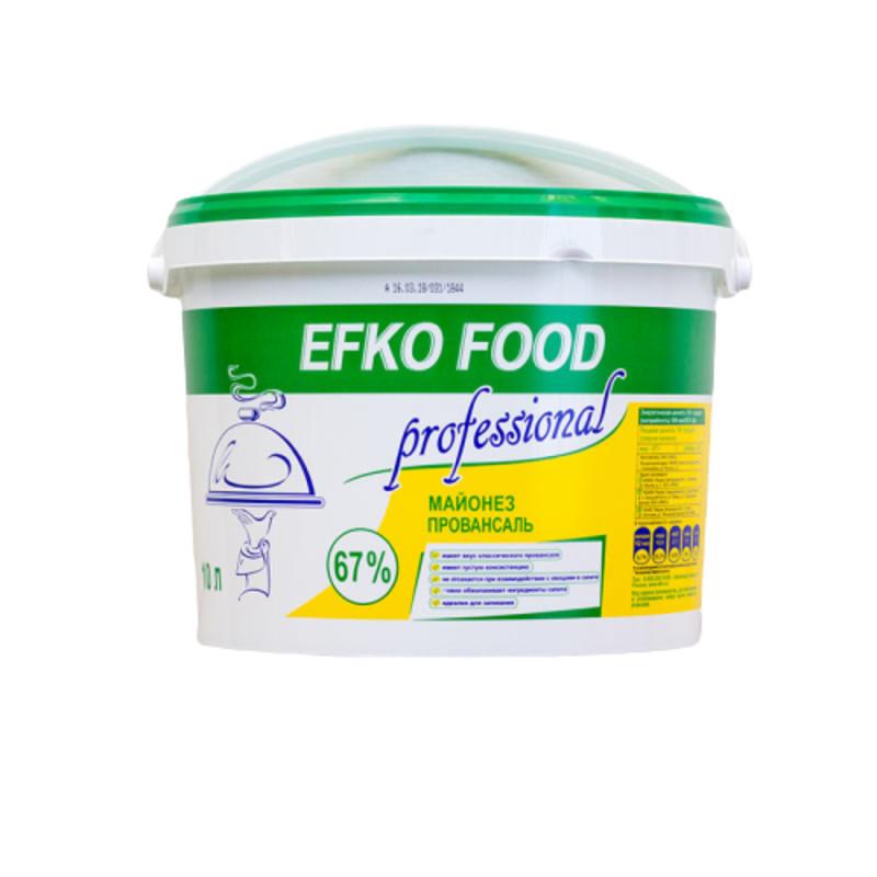 Майонез EFKO FOOD Professional Универсальный 67%, 9,34 кг., пластиковое ведро