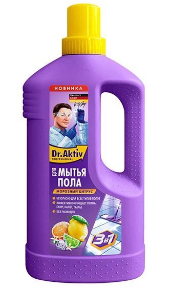 Средство для мытья пола Dr.Aktiv морозный цитрус 900 мл., ПЭТ