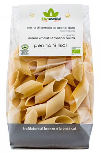 Макаронные изделия Bioitalia Pennoni Lisci, 500 гр., пластиковый пакет