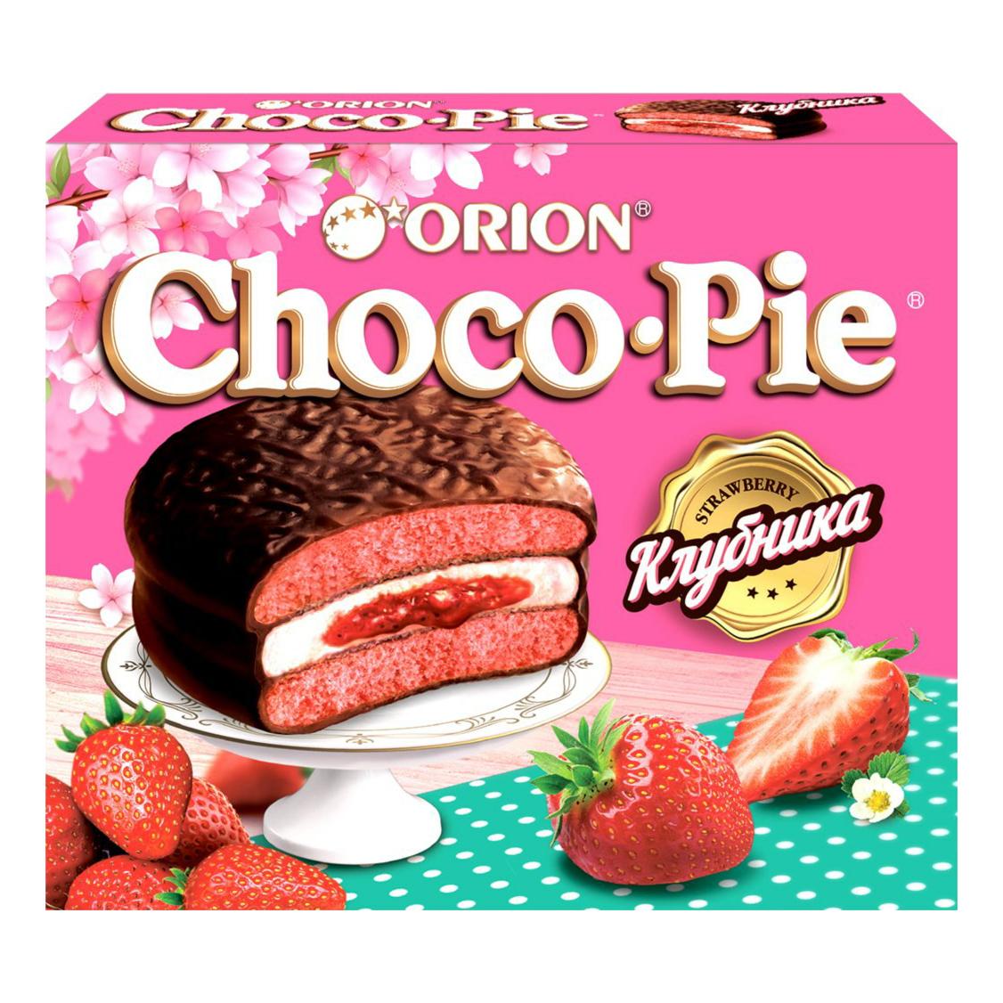 Пирожное Choco Pie Клубника 360 гр., картон