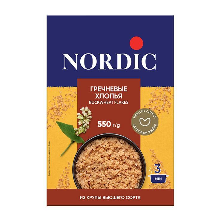 Хлопья Nordic Buckwheat Flakes гречневые 400 гр., картон