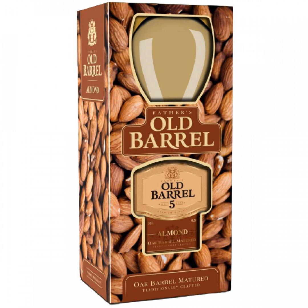 Аперитив Father's Old Barrel 35% с бокалом 500 мл., картон