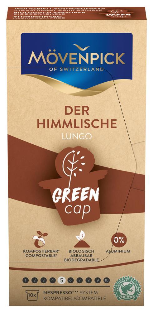 Кофе Movenpick Der Himmlische Lungo Green Cap 10 капсул, 200 гр., картон