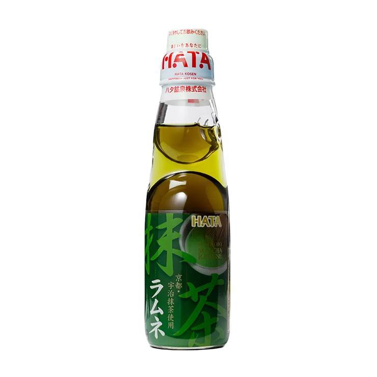 Напиток газированный Hata Kosen Ramune зеленый чай матча Япония 200 мл., стекло