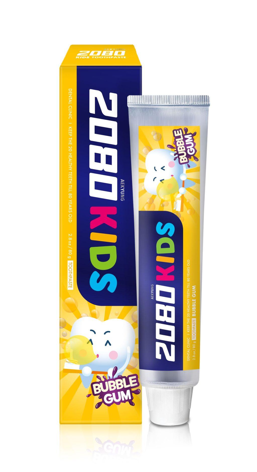 Зубная паста Aekyung 2080 kids bubble gum 80 гр., картон