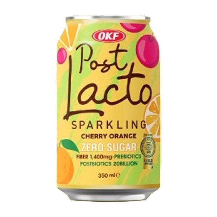 Напиток газированный Post Lacto Tartcherry Orange zero sugar 350 мл., ж/б