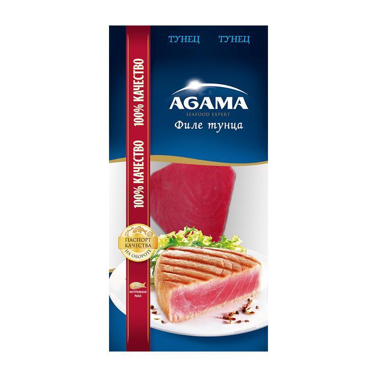 Тунец Agama филе без кожи 400 гр., флоу-пак