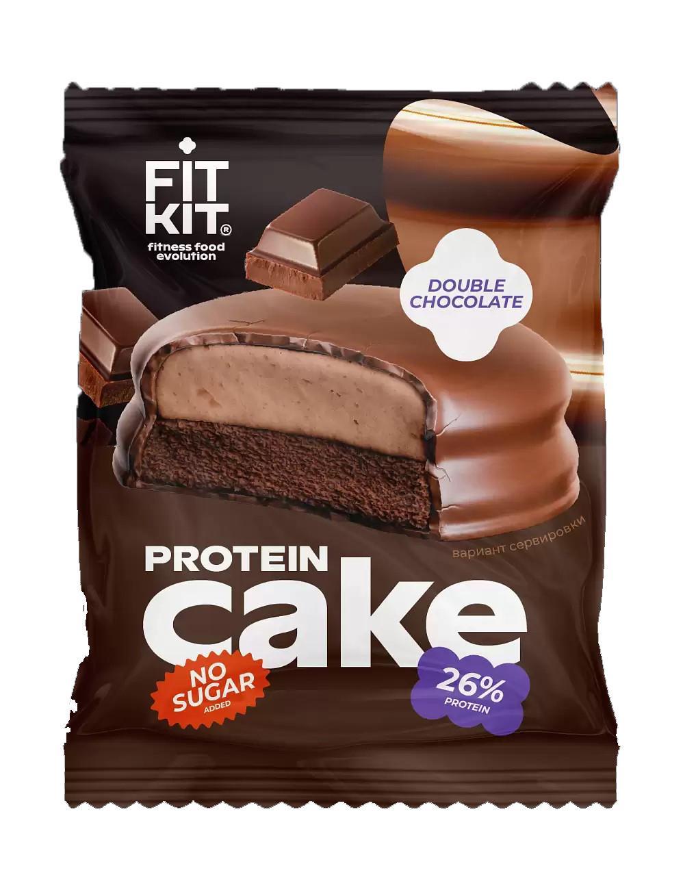 Печенье FIT KIT Protein Cake двойной шоколад протеиновое 50 гр., флоу-пак