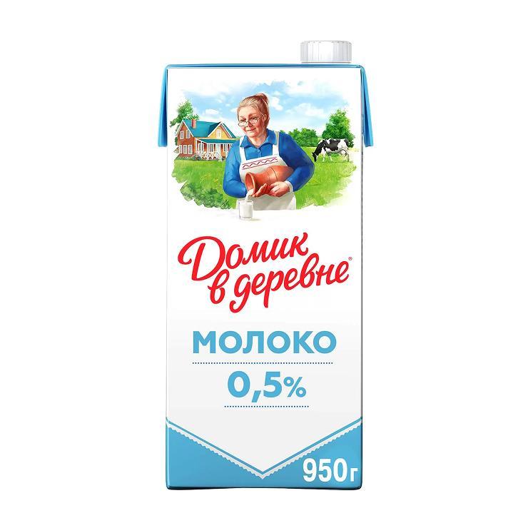Молоко Домик в Деревне ультрапастеризованное 0,5%, 950 гр., тетра-пак