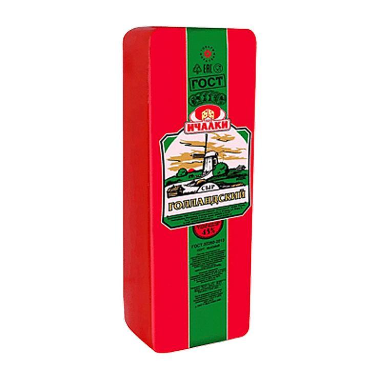 Сыр Ичалки Голландский 45% брус 3 кг., вакуум