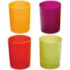 Подставка-органайзер (стакан для ручек), 4 цвета ассорти, тонированный (красный, зеленый, оранжевый, фиолетовый), Стамм