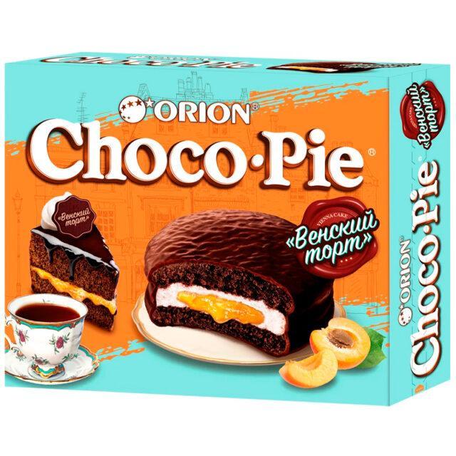 Пирожное Orion Choco Pie Венский торт Абрикос 360 гр., картон