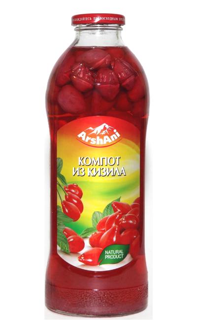Компот ArshAni кизиловый 1 л., стекло