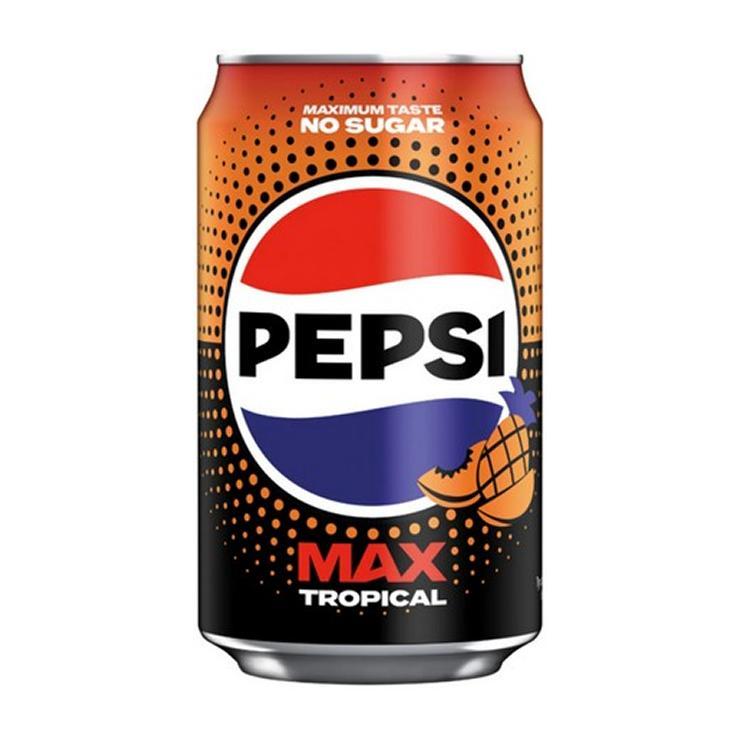 Напиток газированный Pepsi MAX tropical без сахара Великобритания 330 мл., ж/б