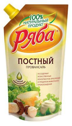 Майонез Ряба провансаль постный 50% 372 гр., дой-пак с дозатором