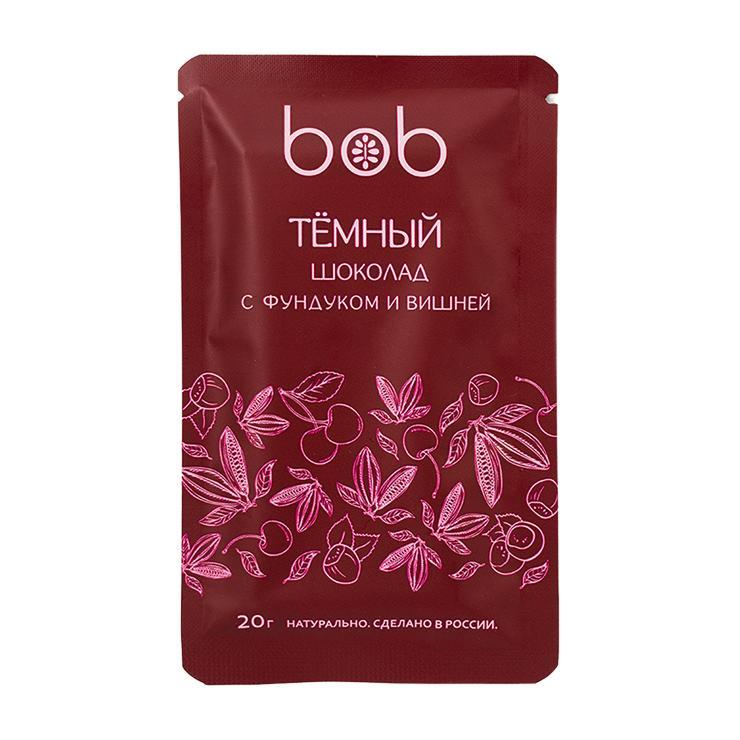 Шоколад Bob темный фундук вишня 20 гр., саше