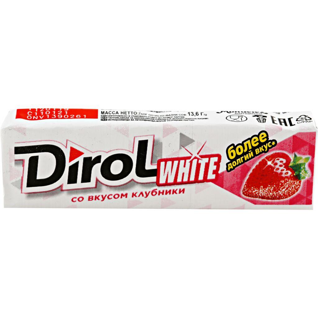 Жевательная резинка Dirol White клубника 13.6 гр., обертка