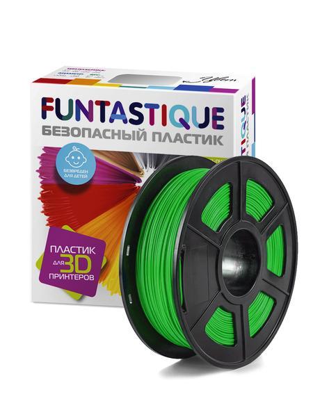 Пластик в катушке Funtastique (PLA,1.75 мм,1 кг), цвет Зеленый, 1 кг., картон