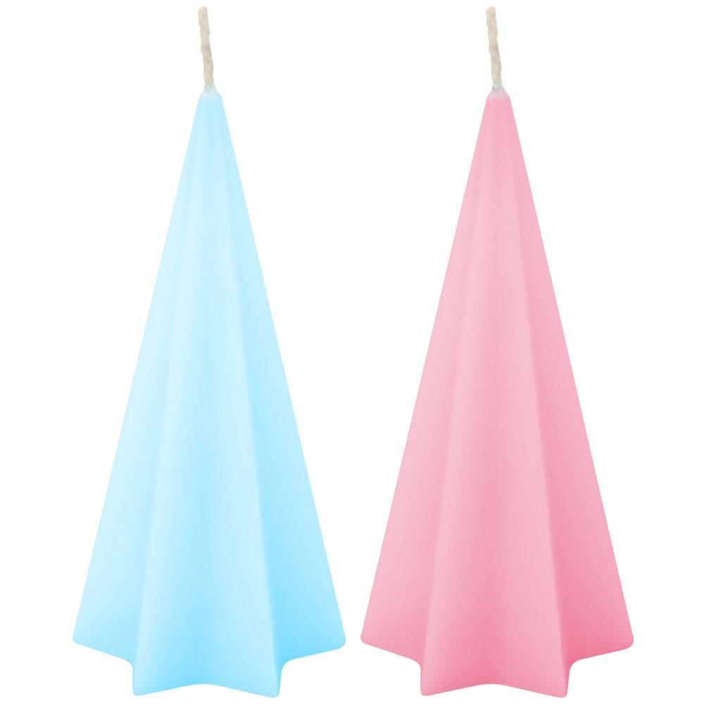 Свеча декоративная Мультидом конус 5,5х5,5х12 см 2 цвета, пакет