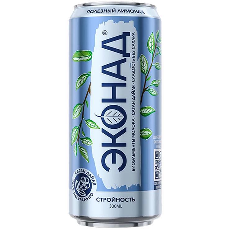 Лимонад Эконад Стройность безалкогольный газированный 330 мл., ж/б
