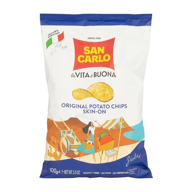 Чипсы San Carlo по-деревенски 100 гр., флоу-пак