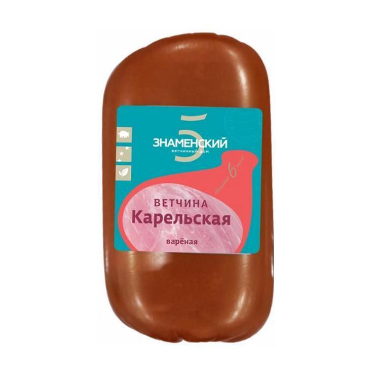 Ветчина Знаменский СГЦ карельская вареная в батоне 2 кг., полиамид