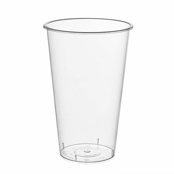 Стаканы ВЗЛП Bubble Cup прозрачные одноразовые 90 мм. 500 мл. 20 шт., картон