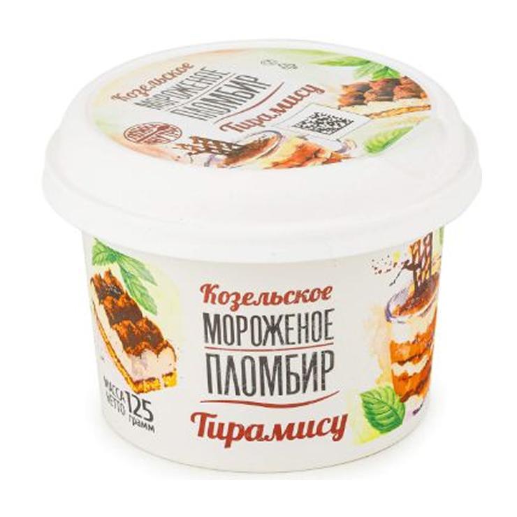 Мороженое пломбир Козельское тирамису 125 гр., стакан