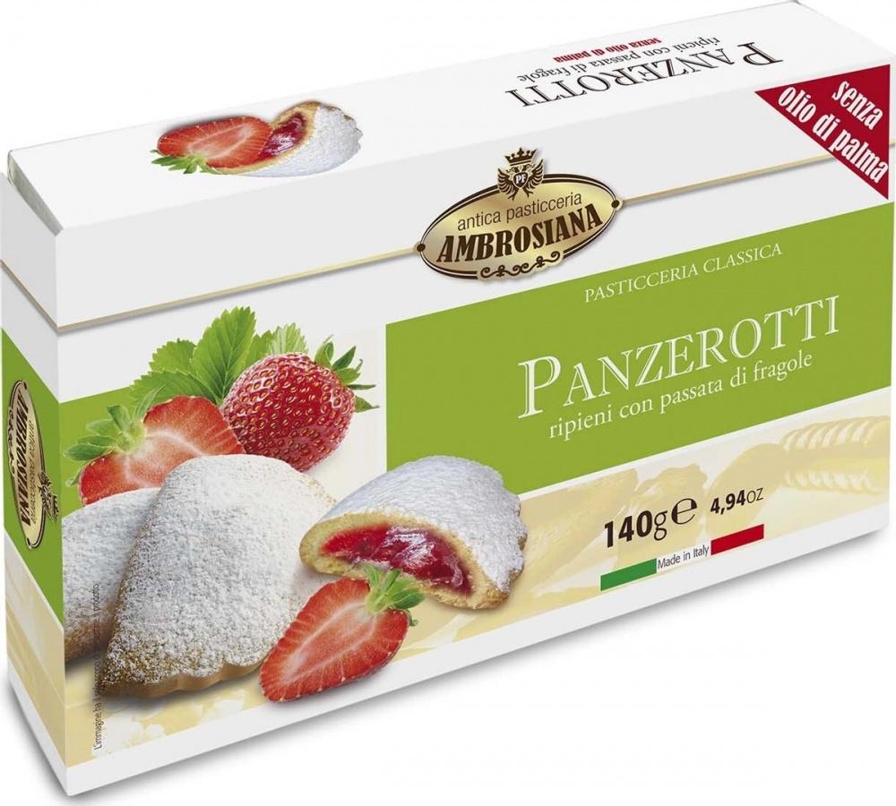 Печенье Ambrosiana Pazerotti сочник с земляникой 140 гр., картон