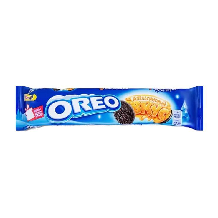 Печенье Oreo с какао и начинкой с апельсиновым вкусом 95 гр., флоу-пак