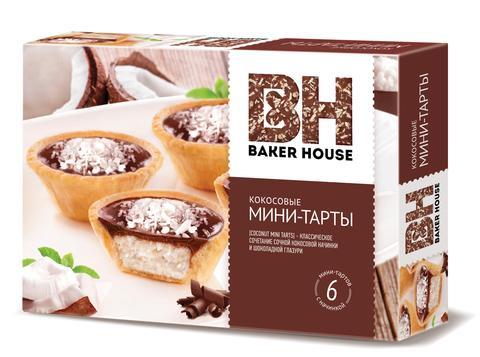 Пирожные Baker House Мини-тарты кокосовые 240 гр., картон