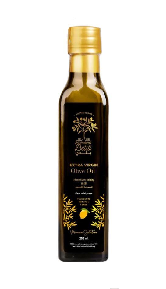 Масло Domaine Beldi оливковое Extra Virgin с лимоном нерафинированное 250 мл., стекло