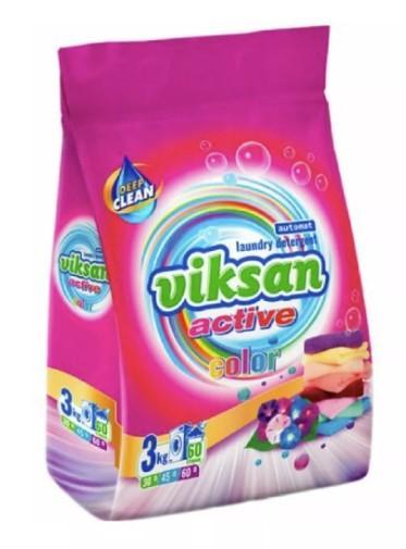 Порошок стиральный Viksan Active Color автомат 3 кг., флоу-пак