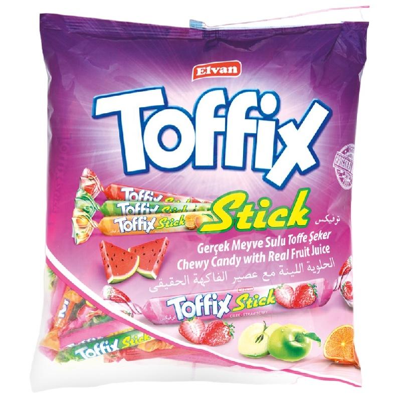 Конфеты Toffix Stick Mix стики Фруктовый микс 1 кг., флоу-пак