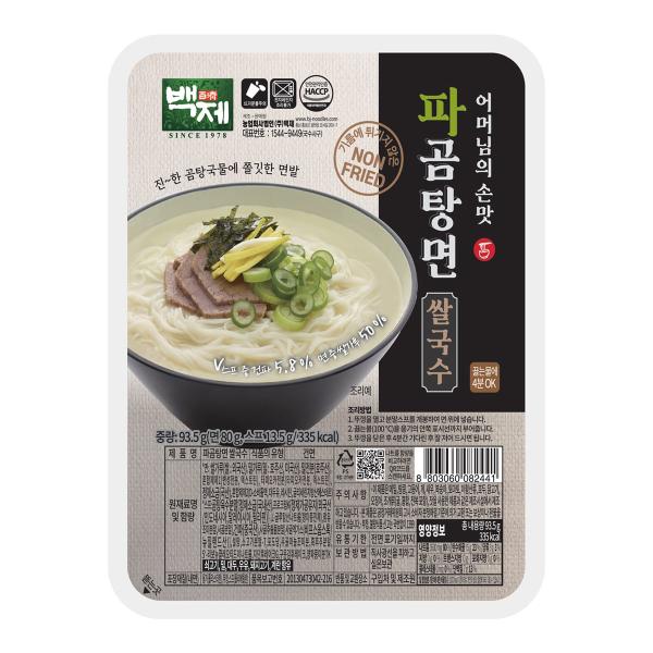 Лапша быстрого приготовления Baekje со вкусом супа Комтан 93,5 гр., ПЭТ