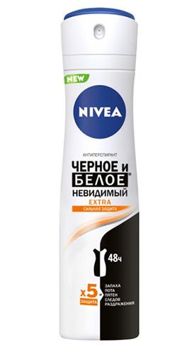 Дезодорант Nivea Extra невидимый для черного и белого спрей 150 мл., баллон