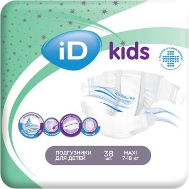 Подгузники детские iD Kids XL 15-30кг, 30 шт., картон