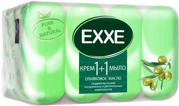 Крем-мыло EXXE Оливковое масло 4 шт., 90 гр., флоу-пак