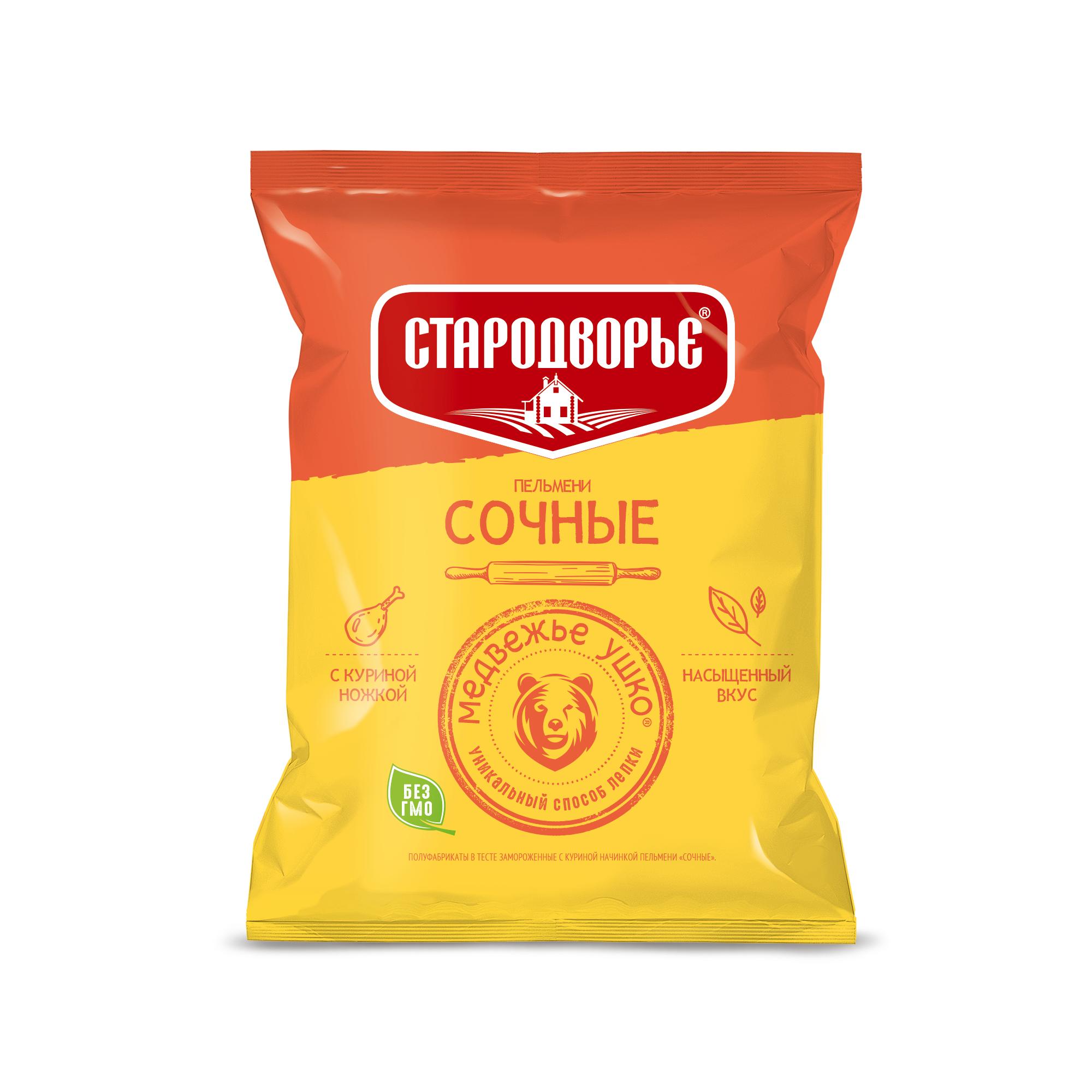 Пельмени Стародворье Сочные, 430 гп., флоу-пак