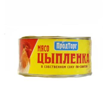 Мясо цыпленка, Продторг, по Советски 325 гр., жестяная банка