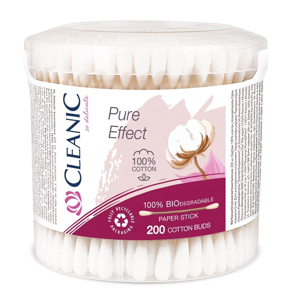 Ватные палочки CLEANIC Pure Effect стакан 200 шт., стик