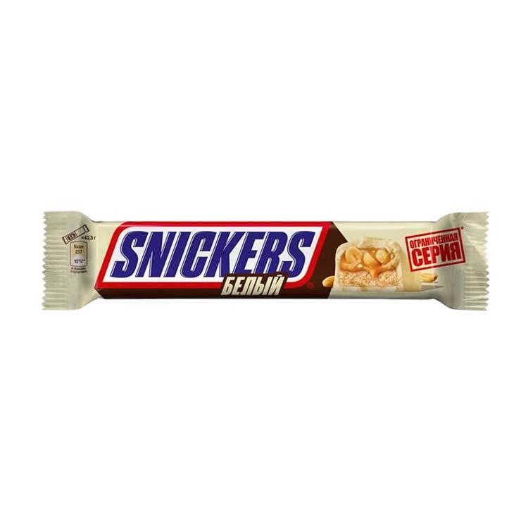 Батончик шоколадный Snickers белый 81 гр., флоу-пак