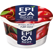 Йогурт с Вишней и Черешней 4.8%, Epica, 130 гр, ПЭТ