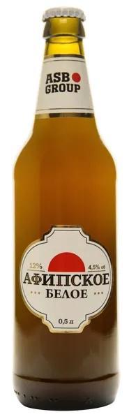 Пиво Афипское Белое непастеризованное 500 мл., стекло