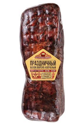 Бекон Белорусские рецепты Праздничный в/к вишн.копчение, 1,7 кг., в/у