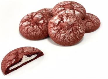 Печенье сдобное Красный Бархат с творожной начинкой, КФ Баттерфляй, 2 кг., картон