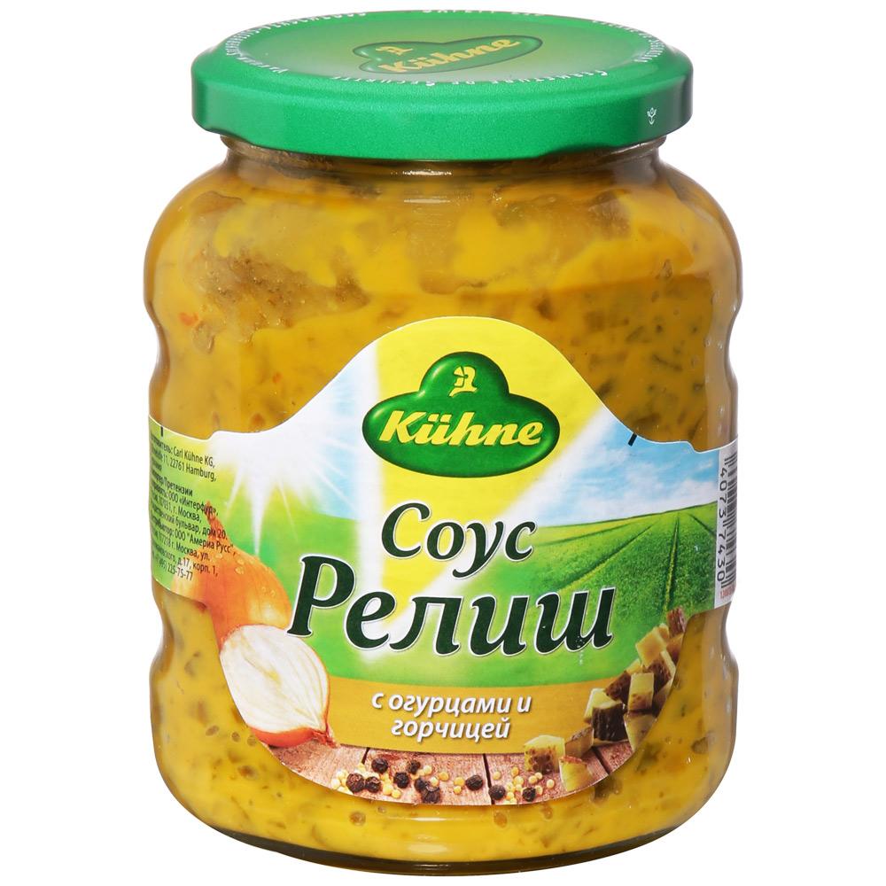 Соус Kuhne Relish с огурцами и горчицей, 350 гр., стекло