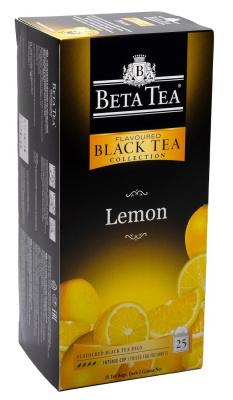 Чай Beta Tea, лимон, черный, 25 пакетиков, 50 гр., картон