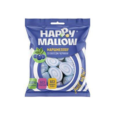 Маршмеллоу Happy Mallow со вкусом черники 90 гр., флоу-пак