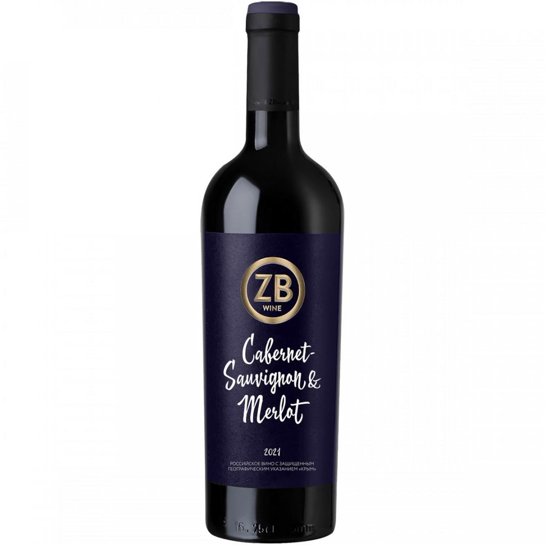 Вино ZB Wine Cabernet Sauvignon-Merlot сухое красное 10.5-15% 750 мл., стекло